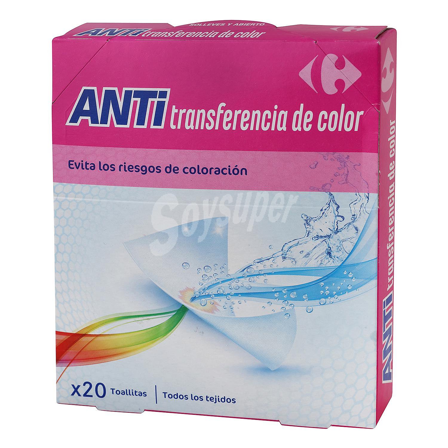 Toallitas anti transferencia del color Carrefour