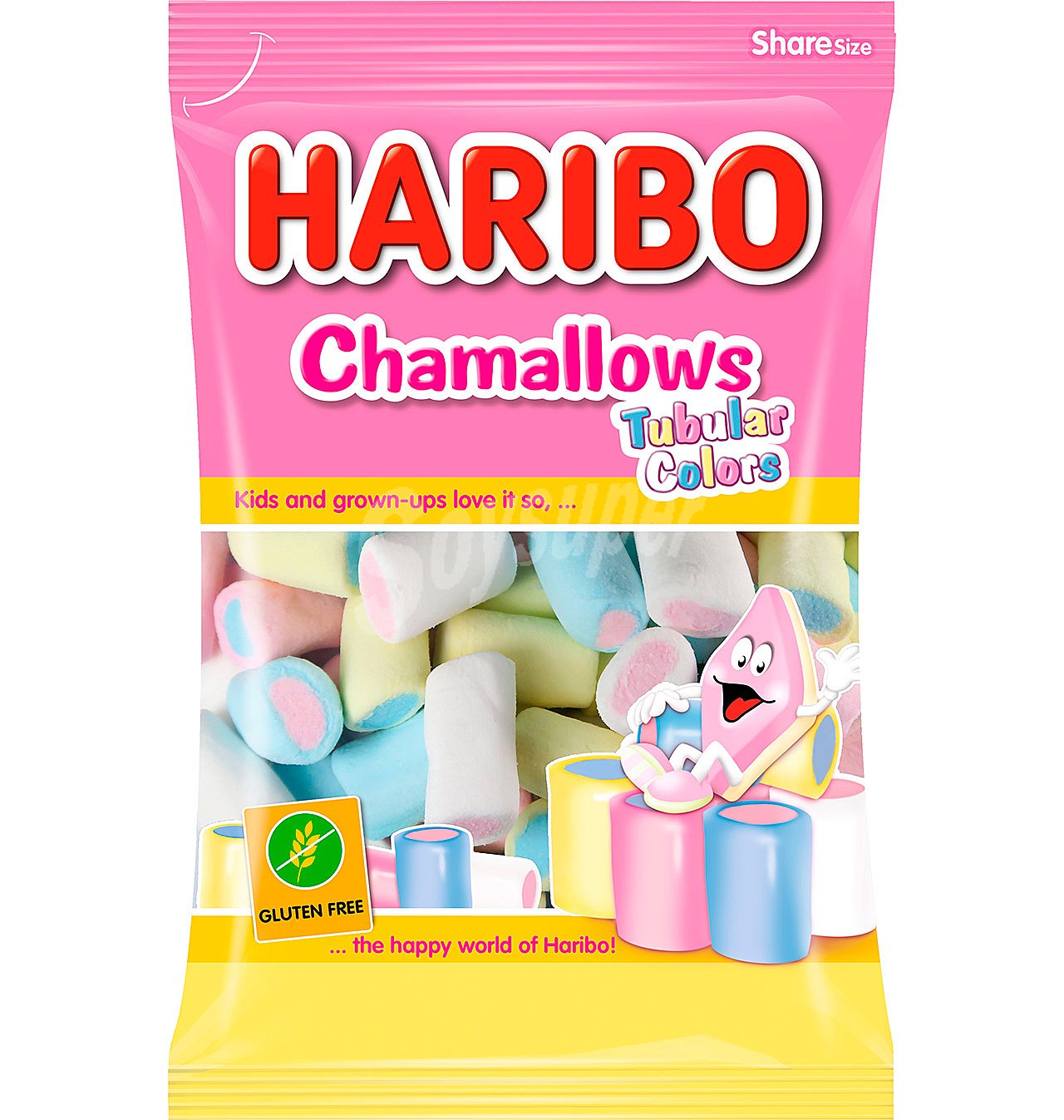 Gominolas haribo chamallows tubular colors