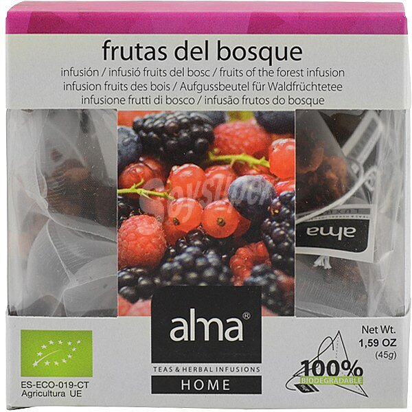 Infusión de frutas de bosque ecológica biodegradables home