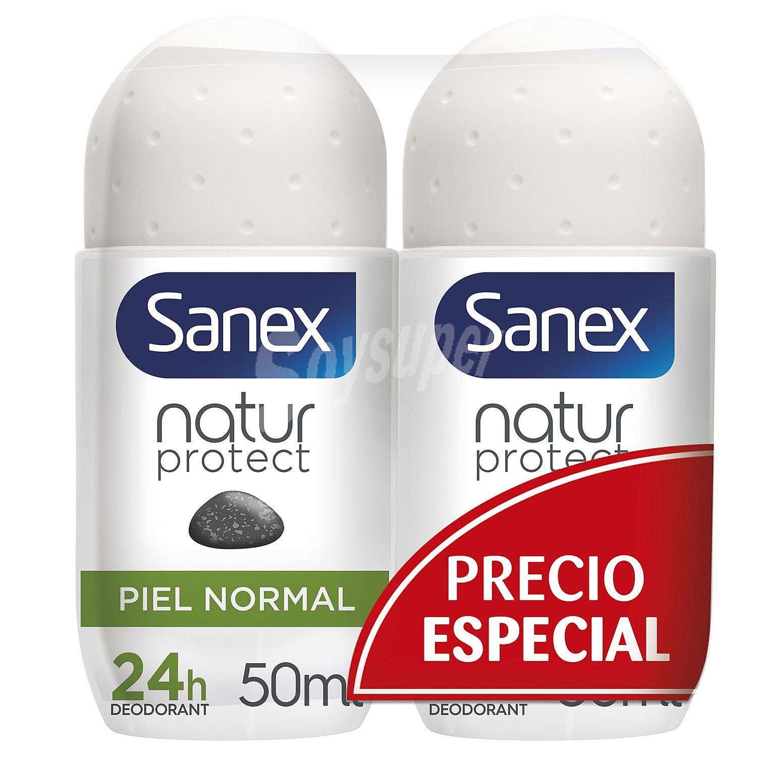 Desodorante roll-on 24h piel normal piedra de alumbre Natur Protect