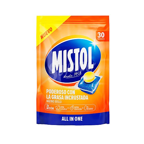 Mistol Detergente para lavavajillas mistol all in one