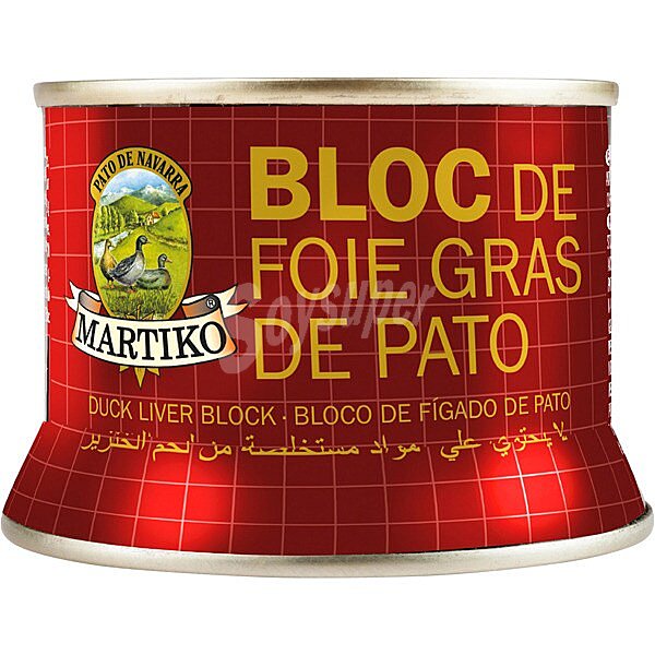 Bloc de foie gras de pato sin gluten