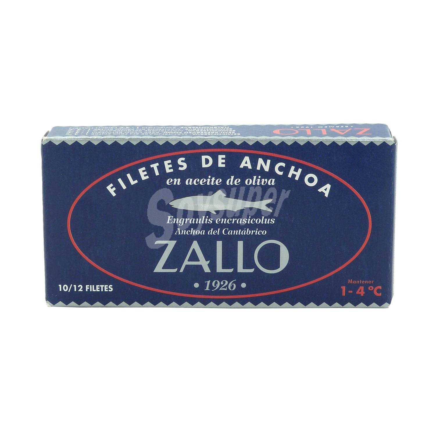 Filetes de anchoa en aceite de oliva Zallo