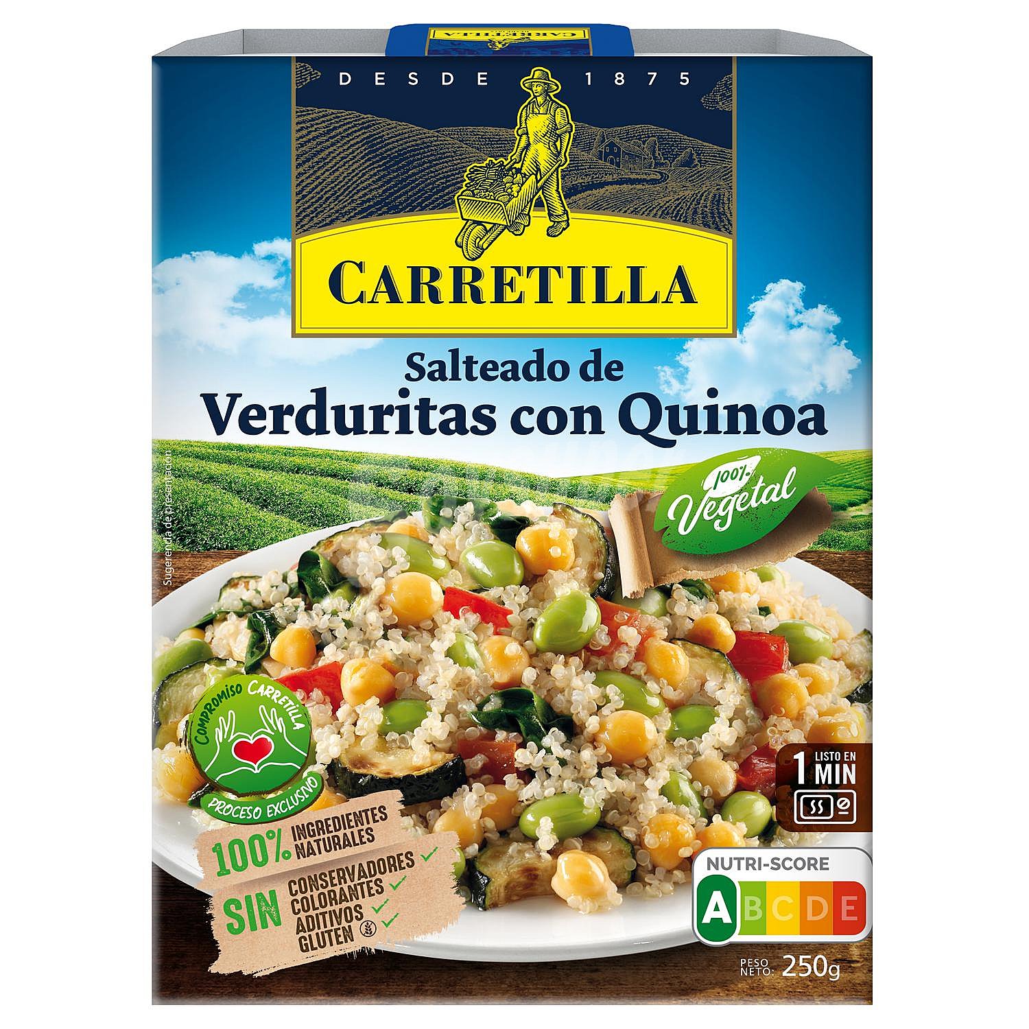 Salteado de verduras con quinoa Carretilla sin gluten