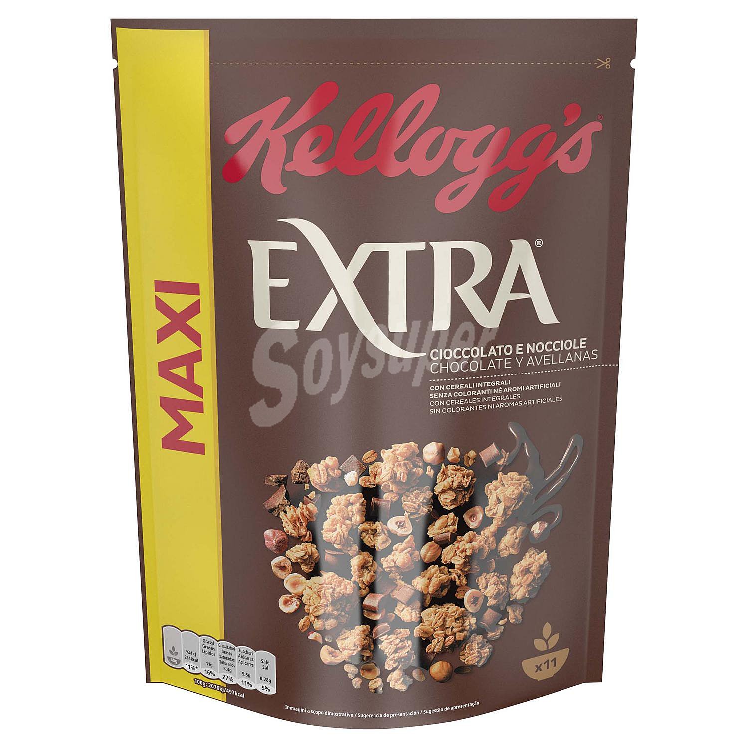 Cereales de avena tostada con chocolate Extra Kellogg's