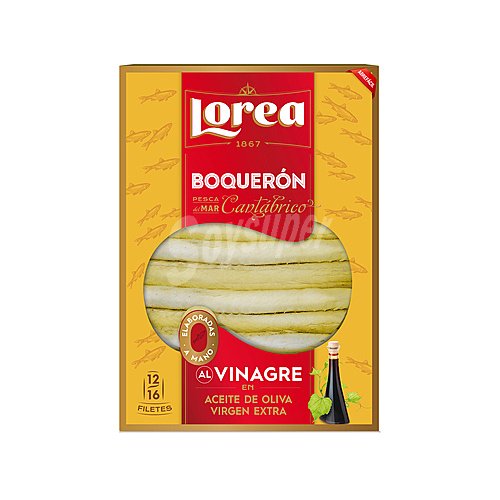 Lorea Filetes de boquerón del Cantábrico en aceite de oliva lorea