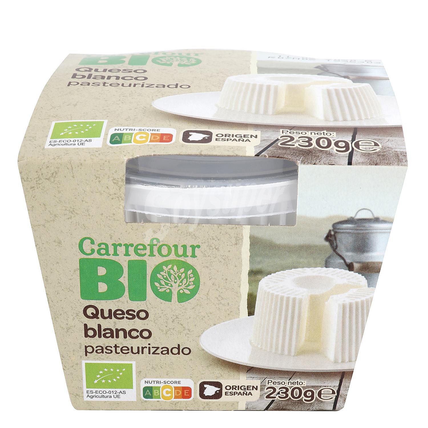 Queso blanco pasteurizado ecológico Carrefour Bio