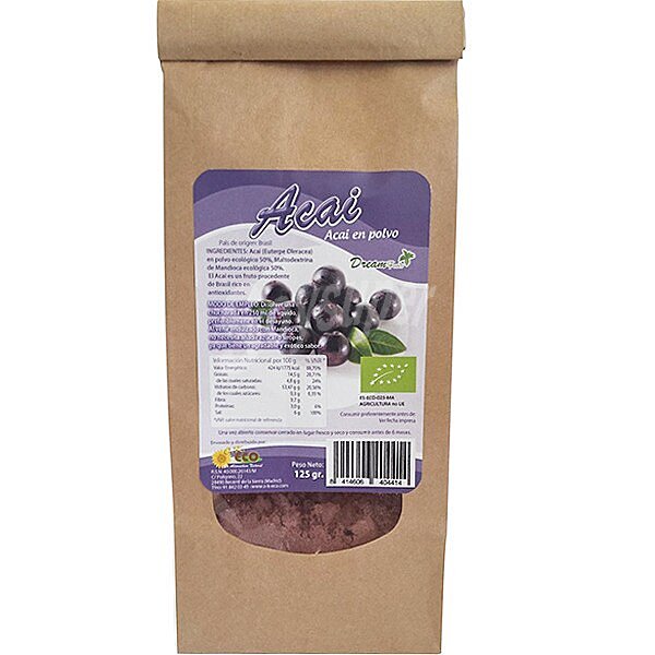 acai en polvo ecológico rico en antioxidantes 