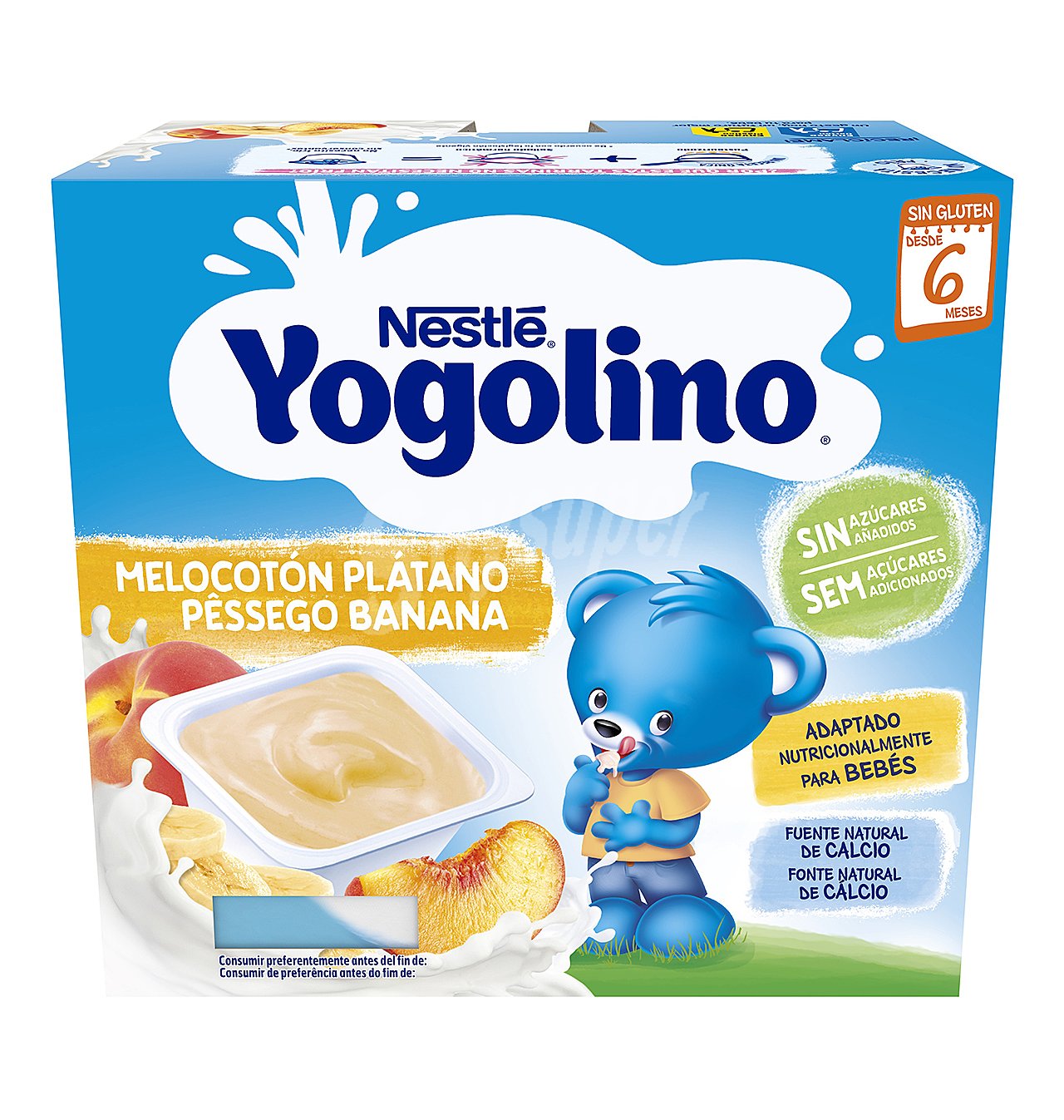 Postre lácteo de plátano a partir de 8 meses yogolino