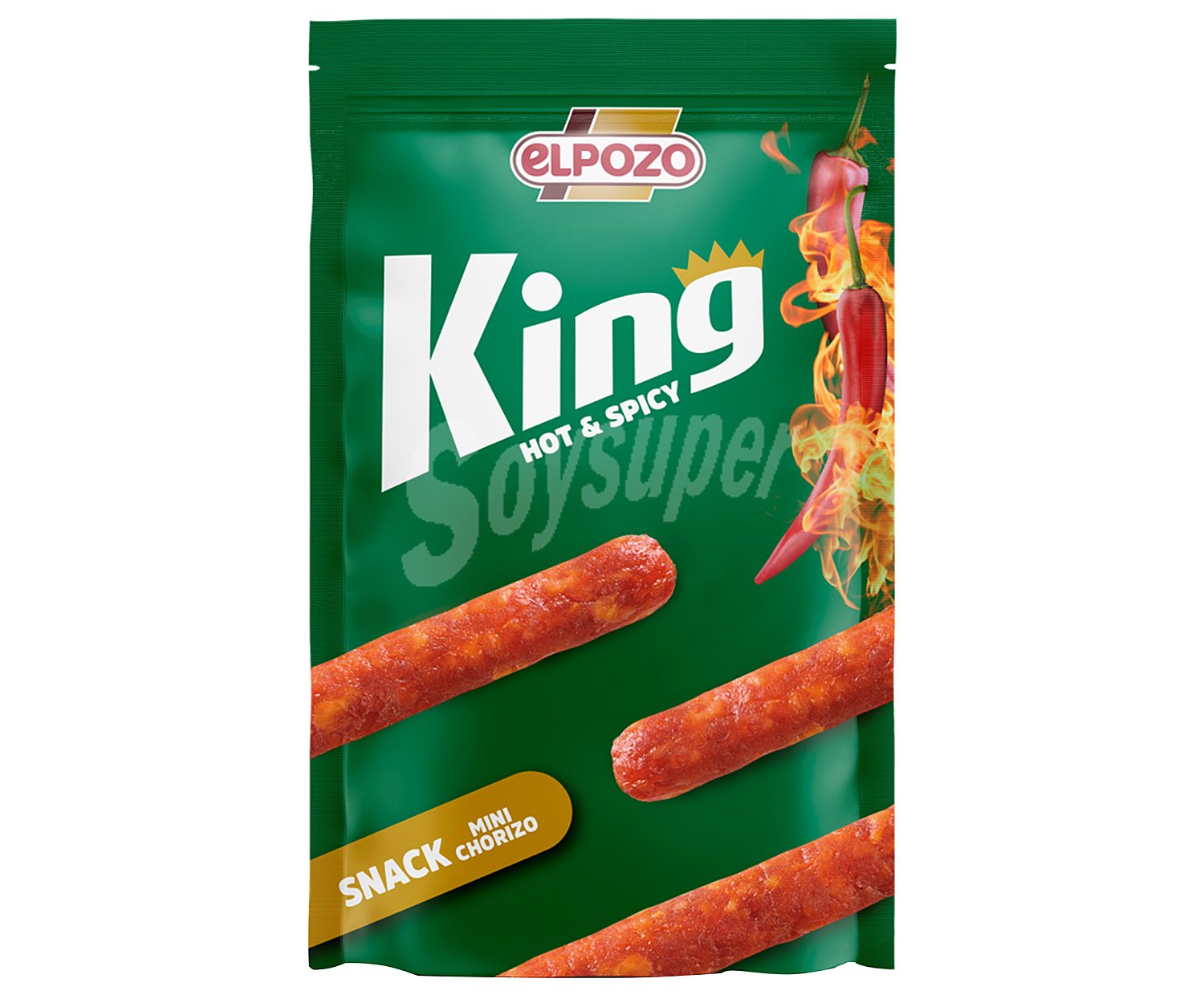 EL pozo Mini chorizos con un toque picante, ideales para picar EL pozo King hot & spicy