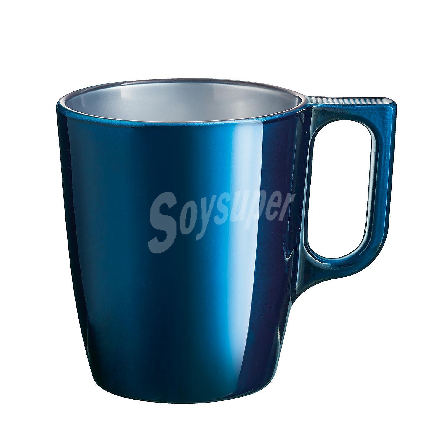 Mug Vidrio Flashy Petrolet - Azul