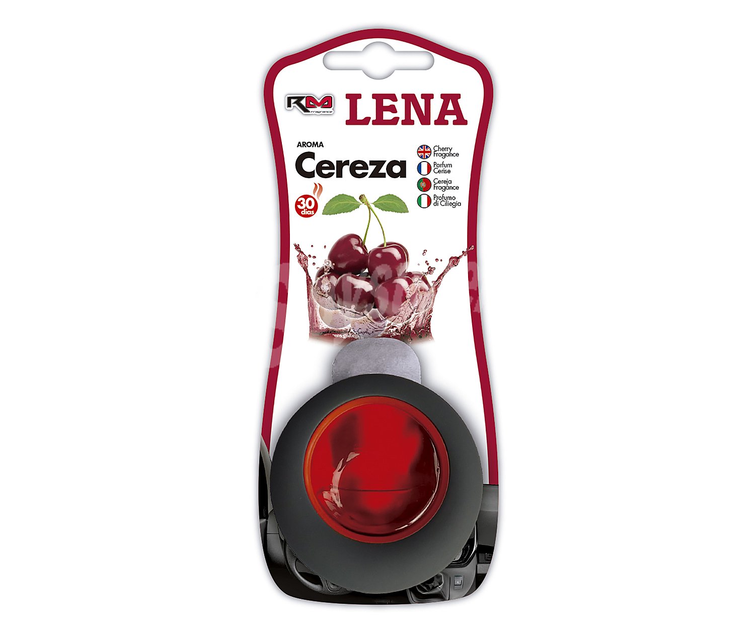 Ambientador de coche para rejilla de ventilación con olor a cereza, rolmovil lena