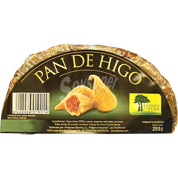 Pan de higo granito paquete 250 g