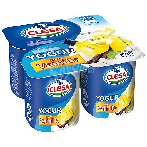 Clesa Yogur con sabor a vainilla, elaborado con leche 100% gallega clesa