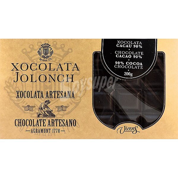 Chocolate 90% cacao artesano