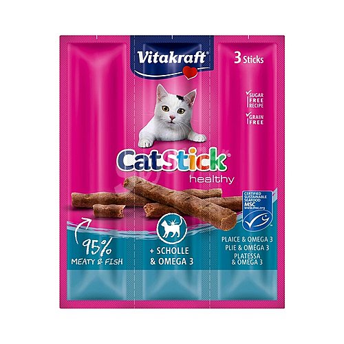 Vitakraft Snacks gatos, mini sticks pescado vitakraft CAR stick