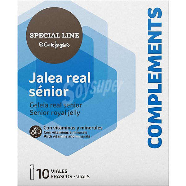 Jalea real para adultos con vitaminas y minerales 10 ampollas 