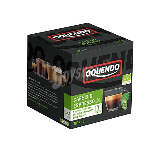 Oquendo Café espresso en cápsulas ecológico, intensidad 7 oquendo