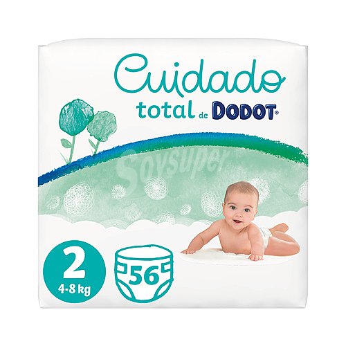 Dodot Pañales talla 2, para niños de 4 a 8 kilogramos dodot Cuidado total