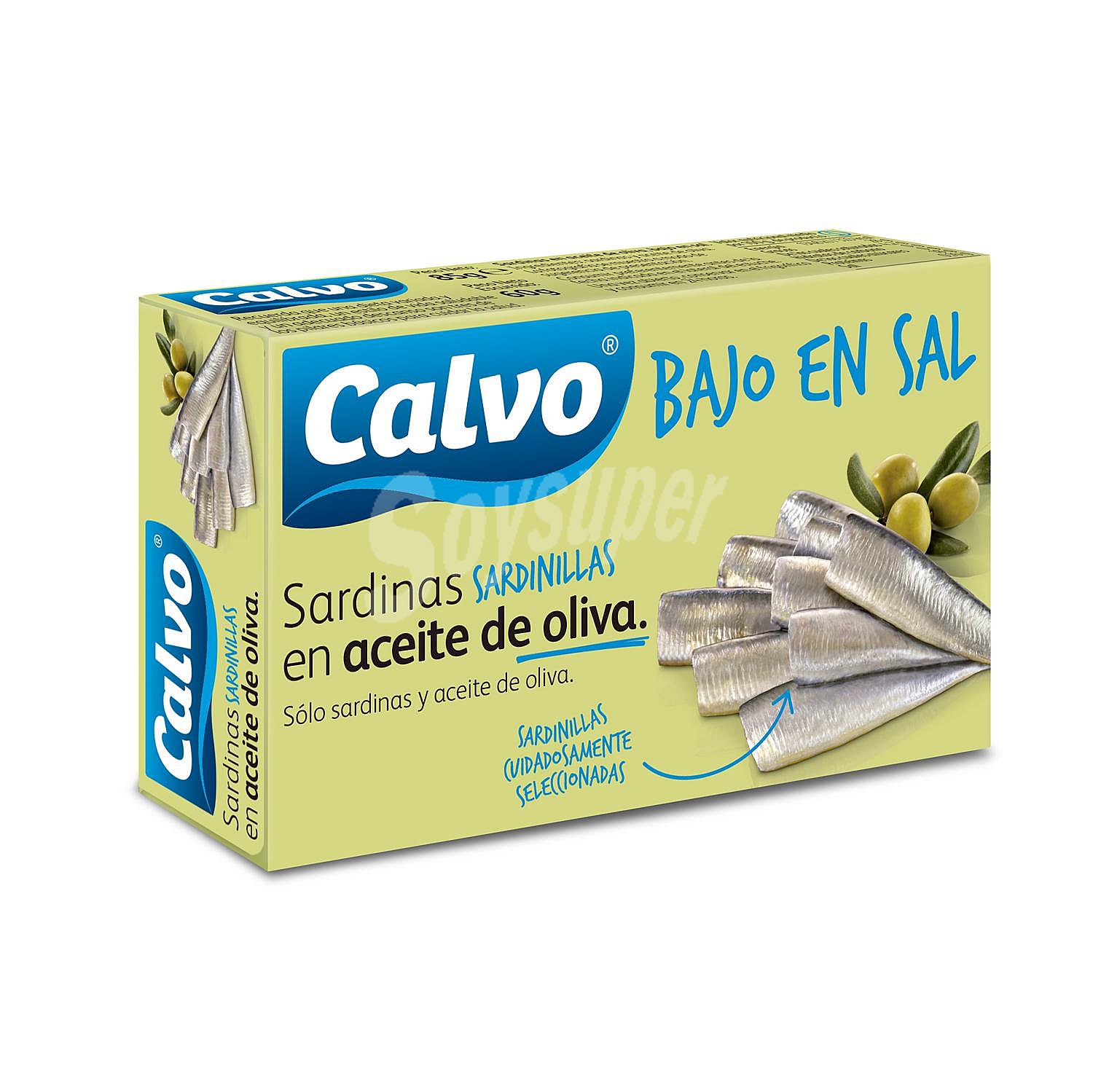 Sardinillas en aceite de oliva con contenido reducido en sal