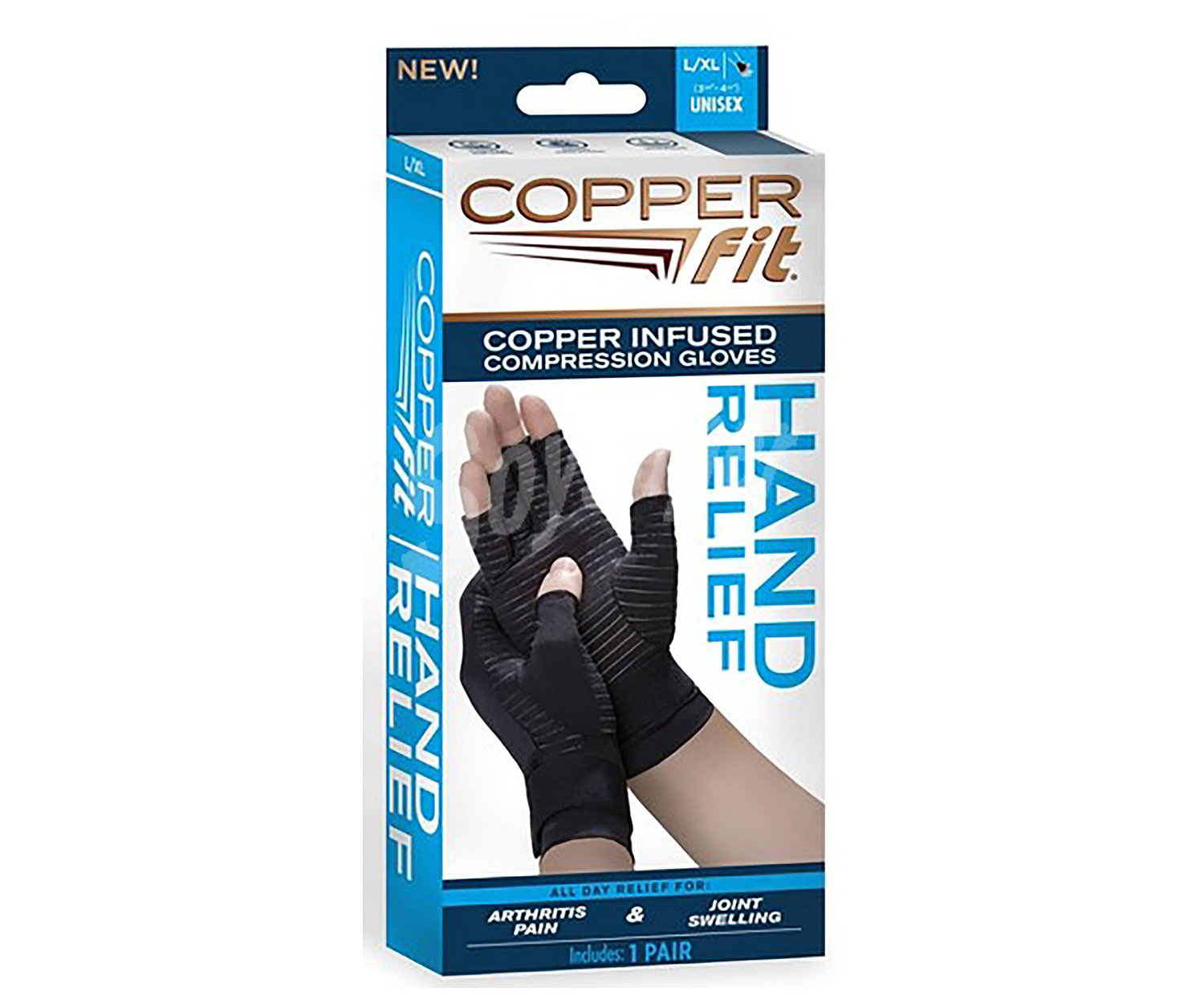 Guantes de compresión talla L - XL, cooper.