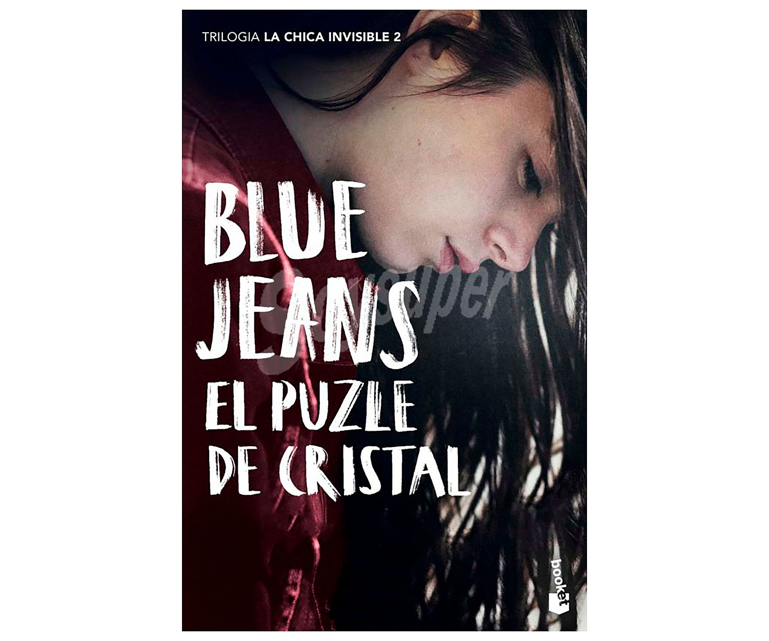 La chica invisible 2: El puzle de cristal, blue jeans, libro de bolsillo. Género: novela negra. Editorial Booket.