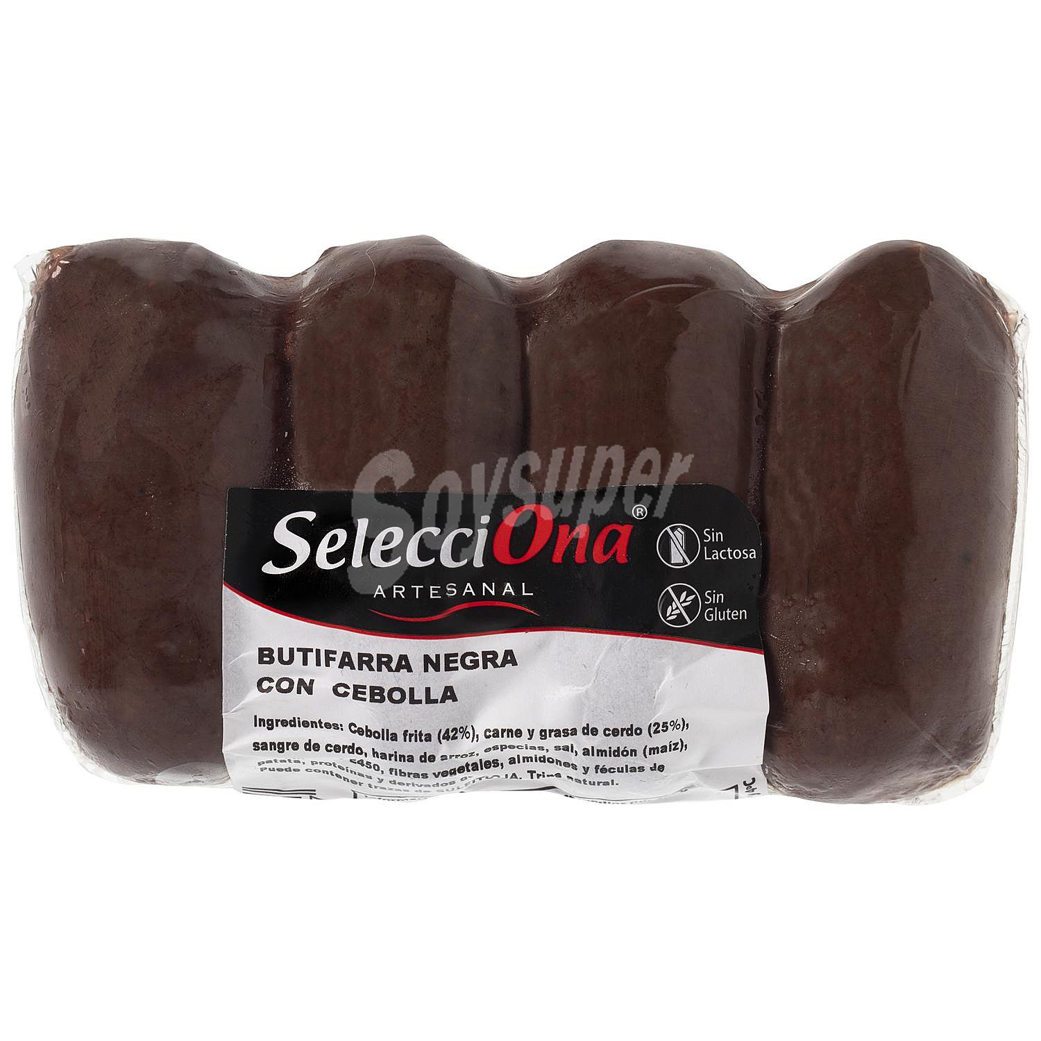 Butifarra Negra con Cebolla sin gluten y sin lactosa