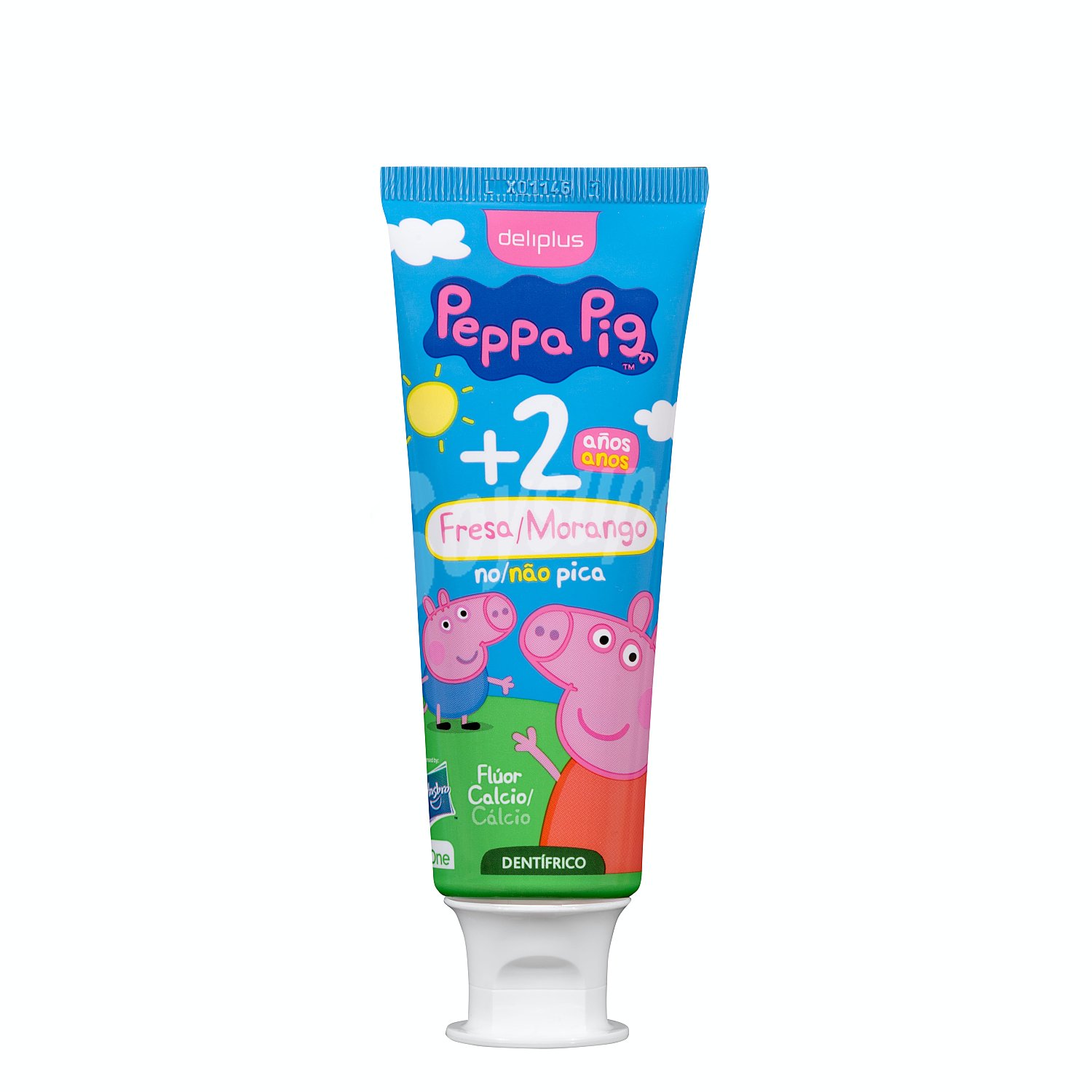 Dentifrico gel infantil kids + 2 años personaje peppa pig fluor y calcio (sabor fresa chicle no pica)