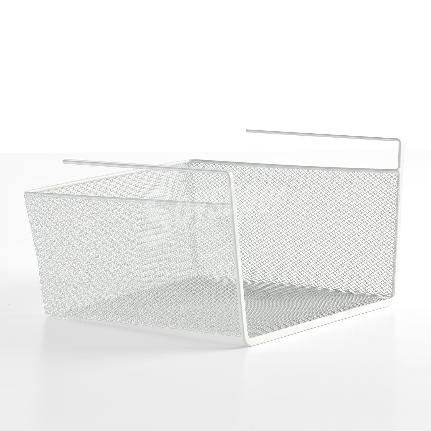 Cesto Colgante Acero 15x25x25,2 cm - Blanco