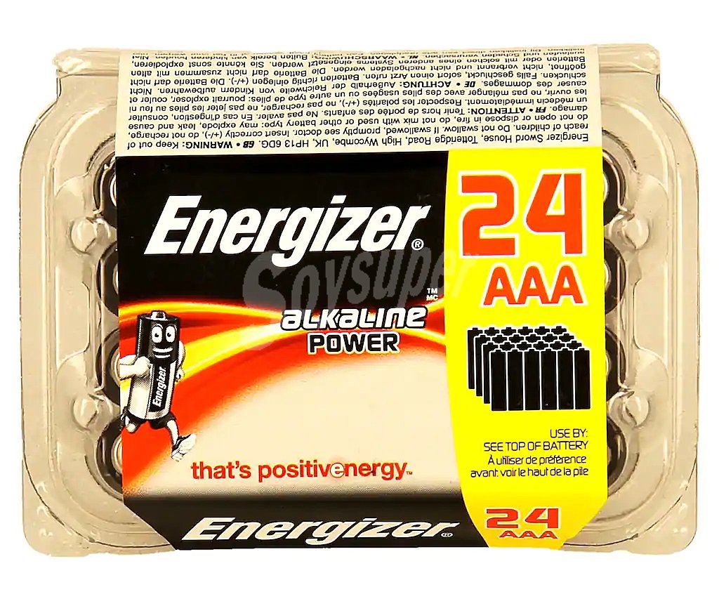 Pack de 24 pilas alcalinas aaa, LR03, 1,5V Power