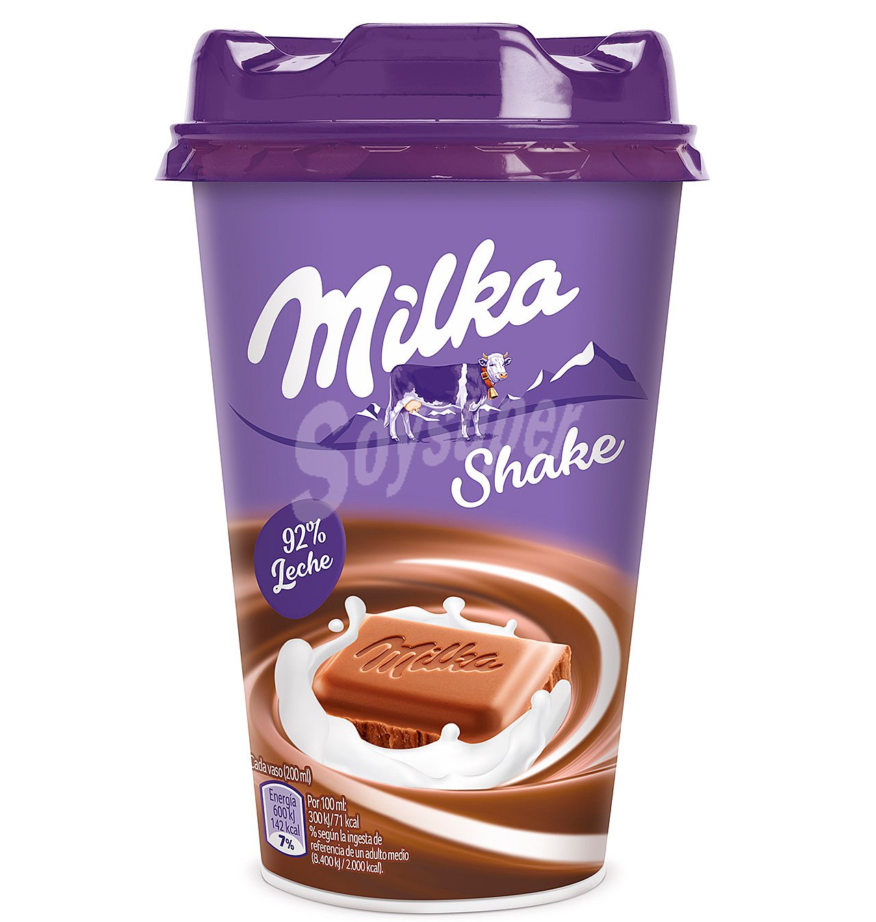 Batido de chocolate con un 92% de leche milka Shake