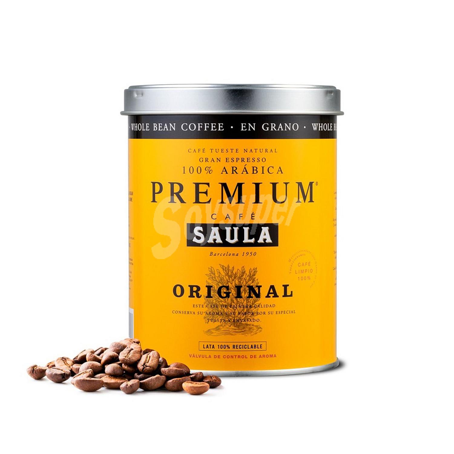 Café grano natural arábica Saula