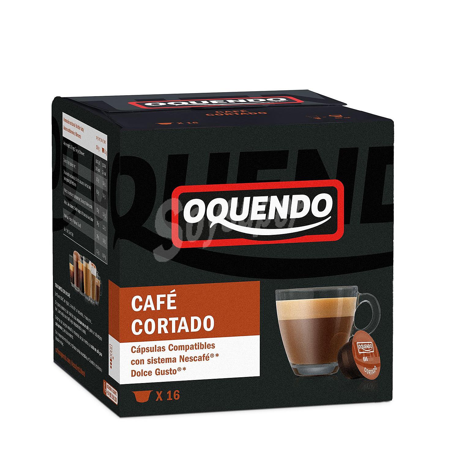 Café cortado en cápsulas sin gluten