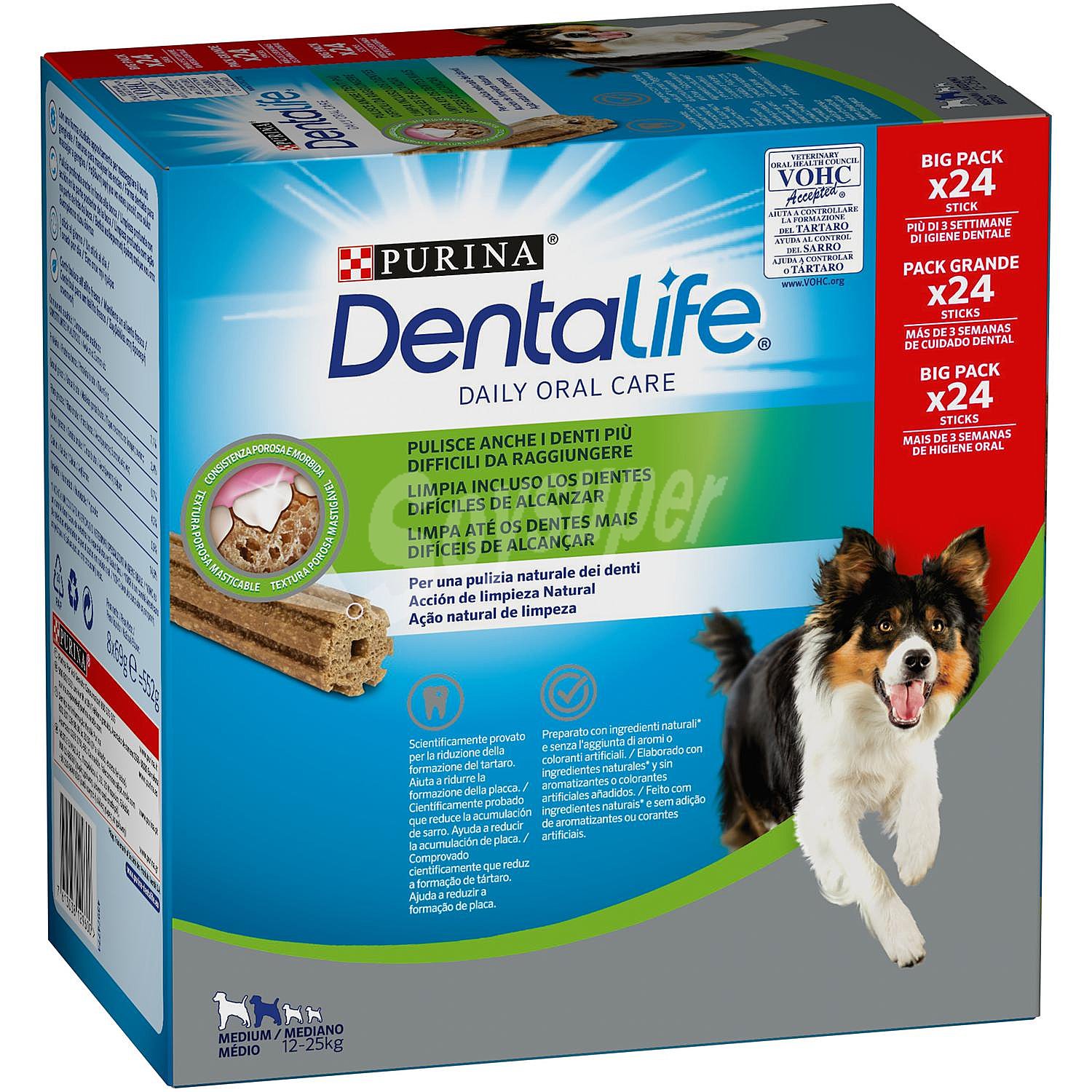 Dentalife snack dental para perros de raza mediana 12-25 kg