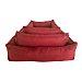 Cama para perros y gatos roja talla M medidas 61x61x20 cm