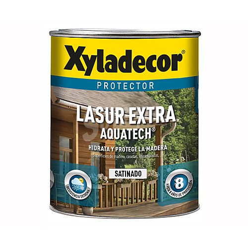 Protector satinado para madera, interior - exterior, xyladecor Lasur Max Aquatech