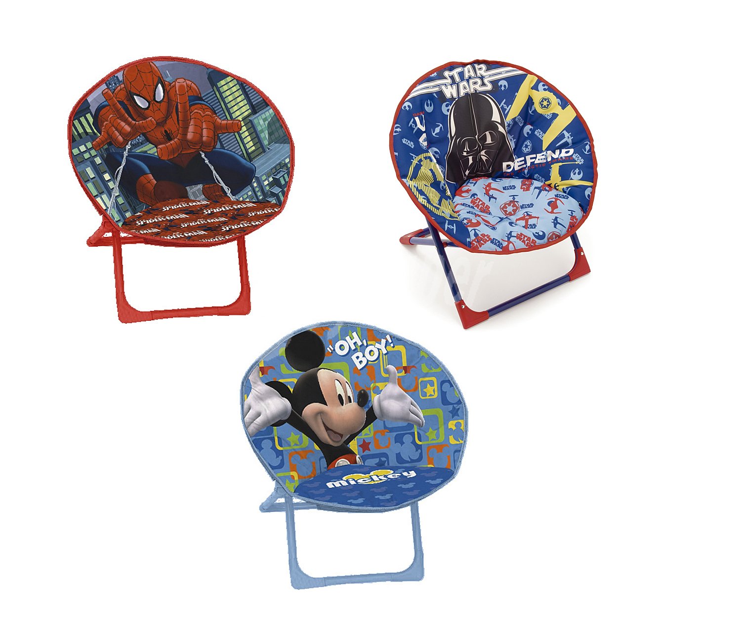 Silla infantil plegable con imágenes de superheroes o personajes infantiles arditex