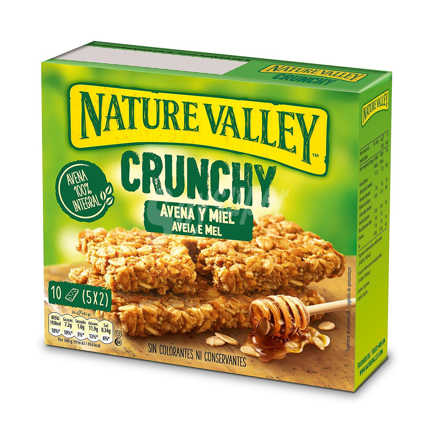 Barrita de cereales crunchy avena y miel