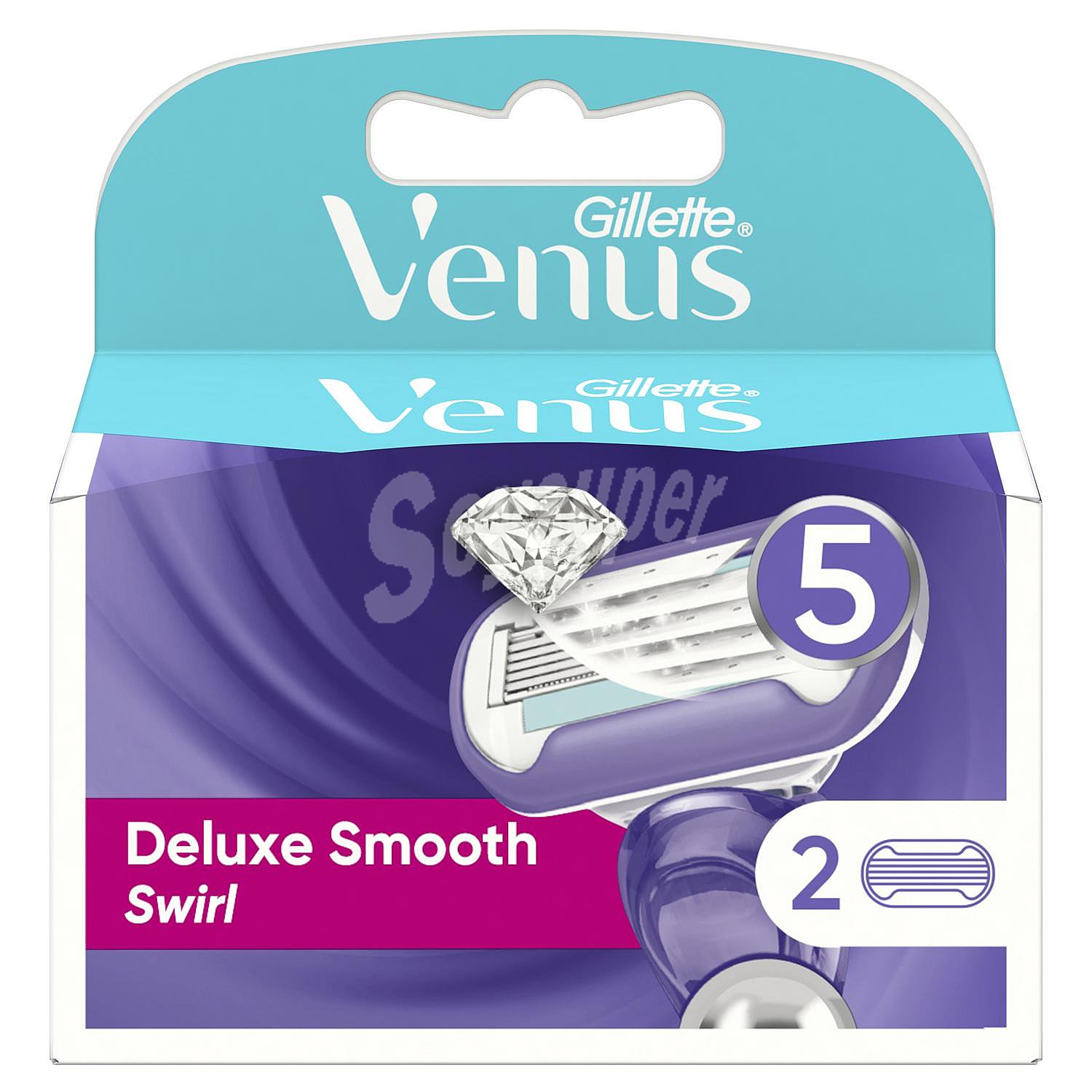 Recambios maquinilla Venus Deluxe Smooth Swirl Gillette