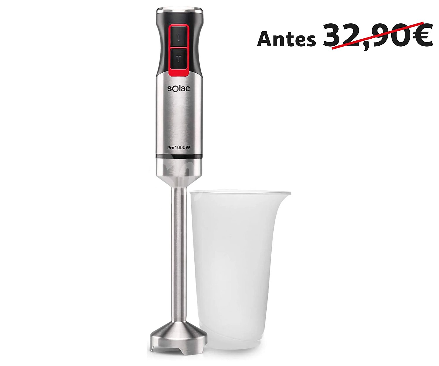 Batidora de mano Pro 1000, 1000W, velocidad variable, incluye vaso medidor BA5606