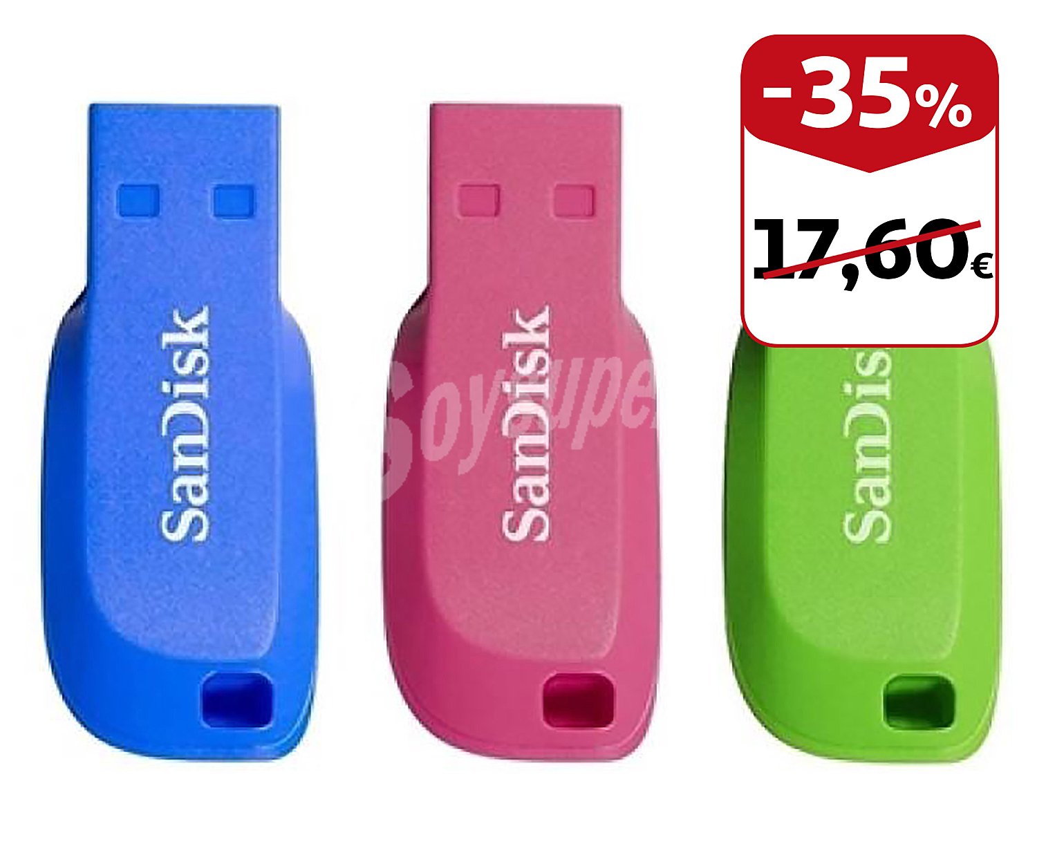 Pack de 3 memorias USB 32GB