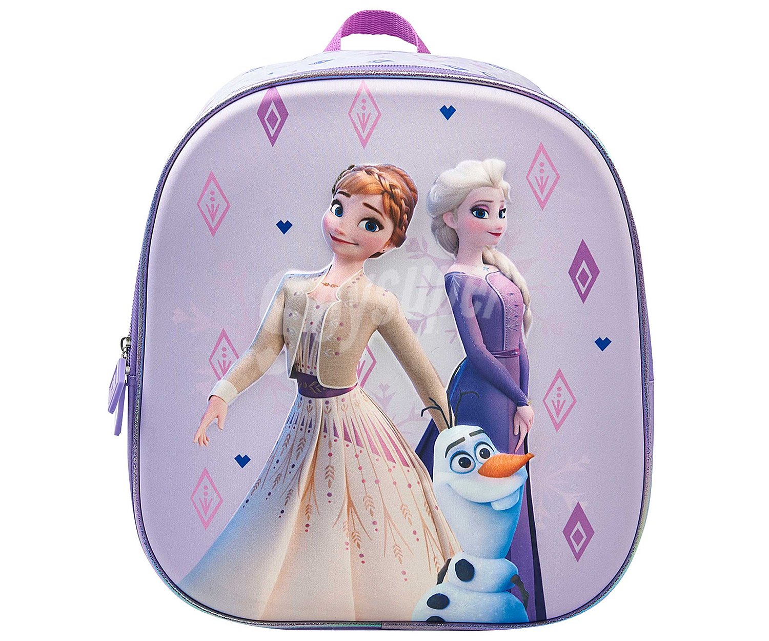 Mochila preescolar de un compartimento con serigrafia 3D, frozen.