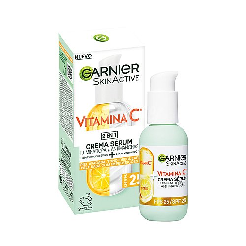 Garnier Sérum 2 en 1 (crema hidratante + sérum), para piel apagada con tono irregular garnier Skin active