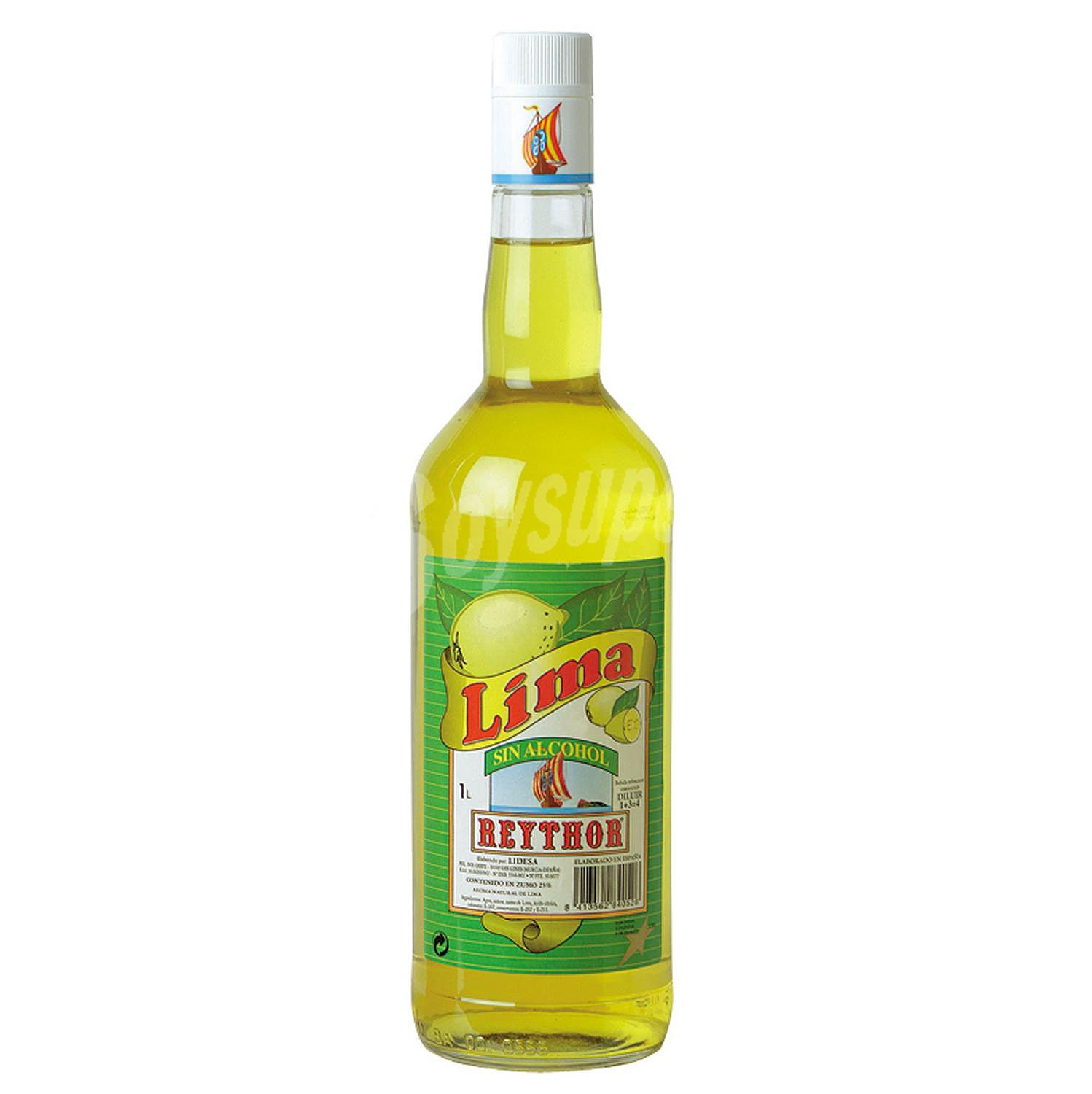 Licor de lima sin alcohol