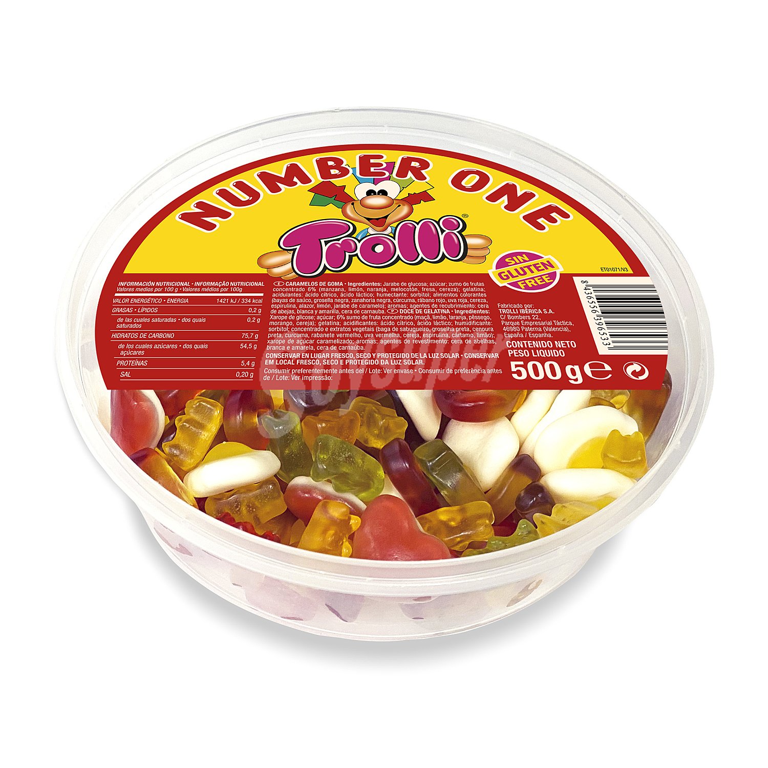 Gominolas mix brillo tarrina 500 gr