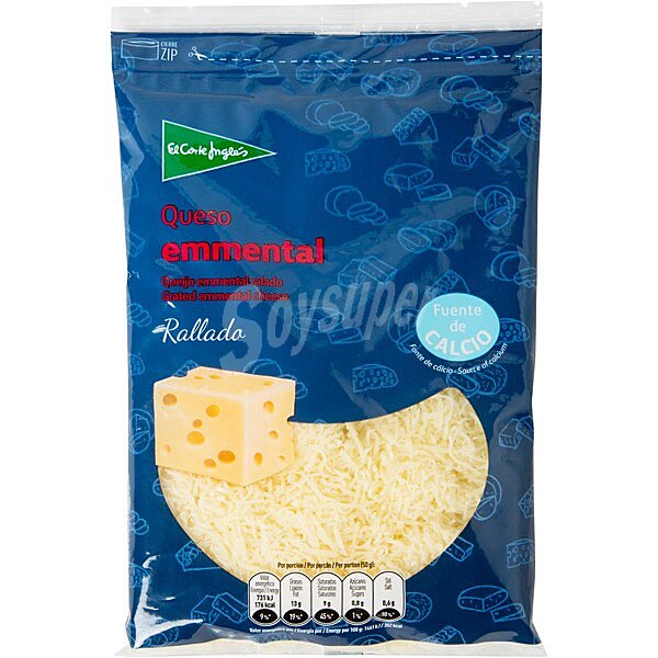 Queso emmental rallado