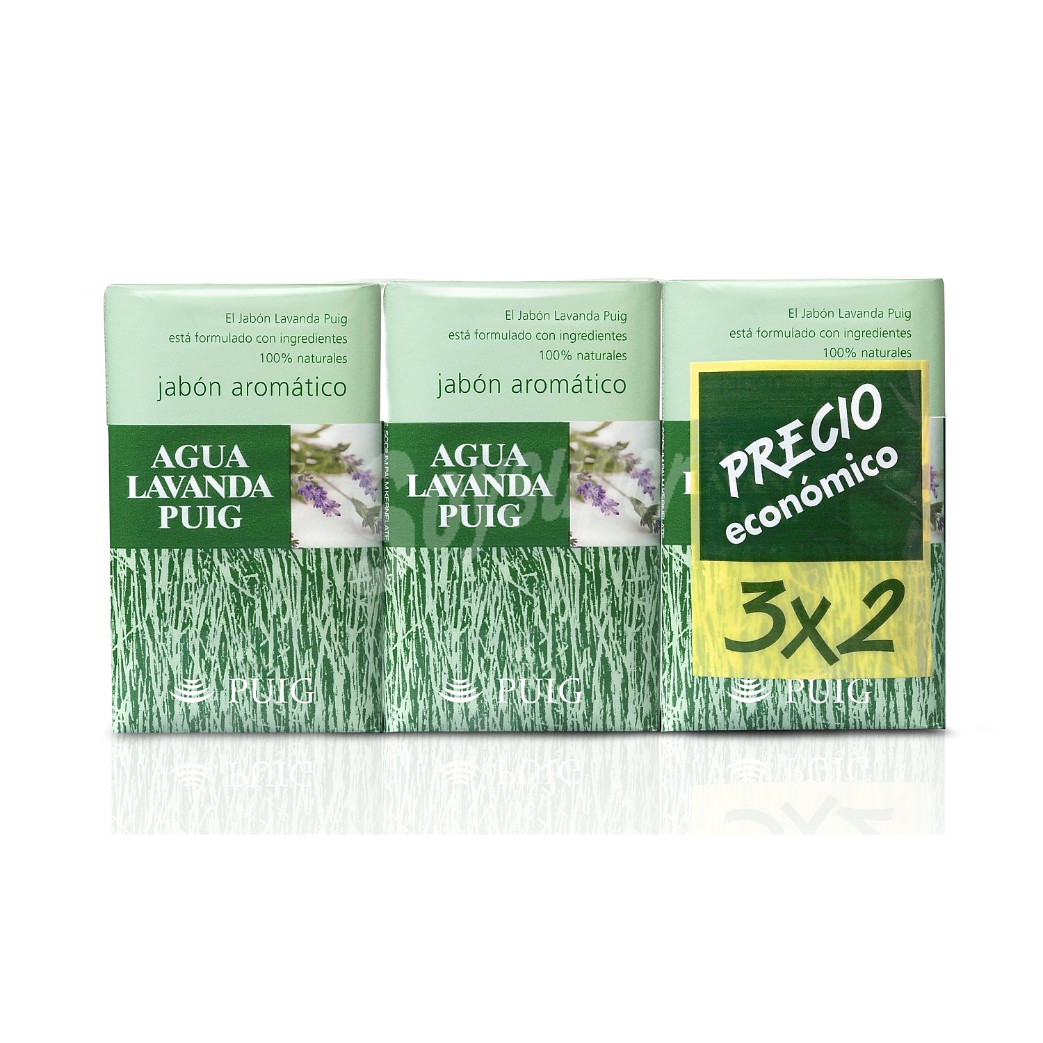 Jabón de manos lavanda pack 3 x 125 gr