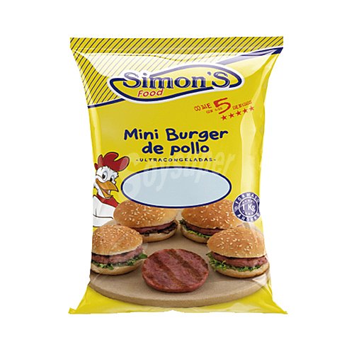 Simon´s food Mini burger meat de pollo, ultracongeladas simon´s food