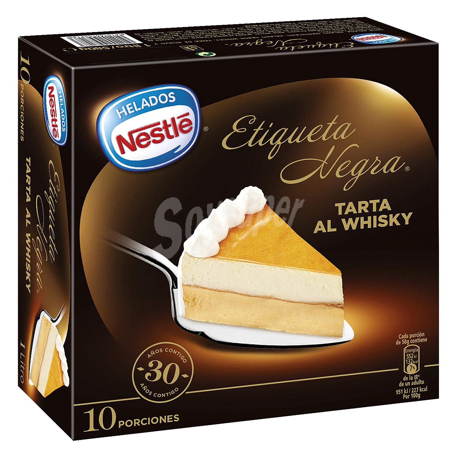 Tarta al whisky etiqueta negra