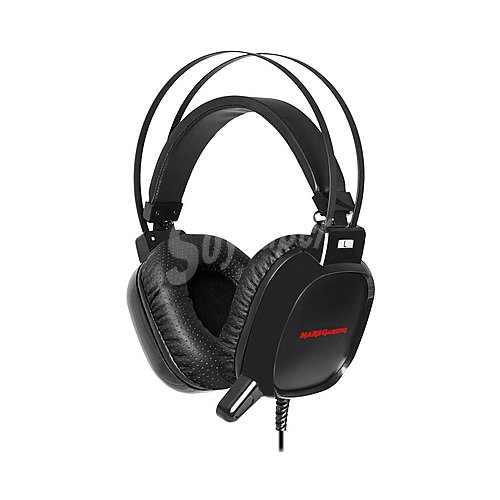 Auriculares gaming mars MH218, iluminación, almohadillas foam, compatible PC / PS4 / Xbox One